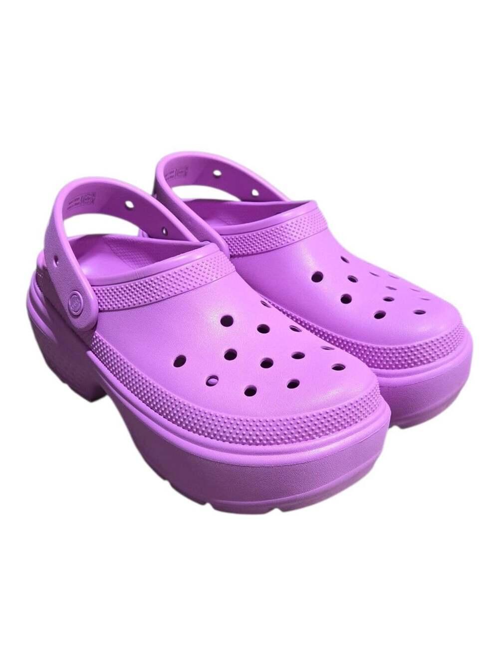 Crocs Stomp Clog Bubble Gum Barbie Pink Chunky Heel W 11 M 9